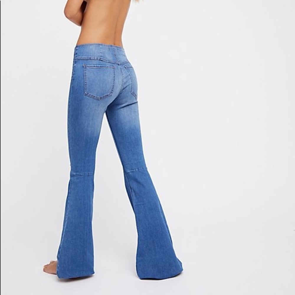 Free People Penny Pull-On Flare Jeans